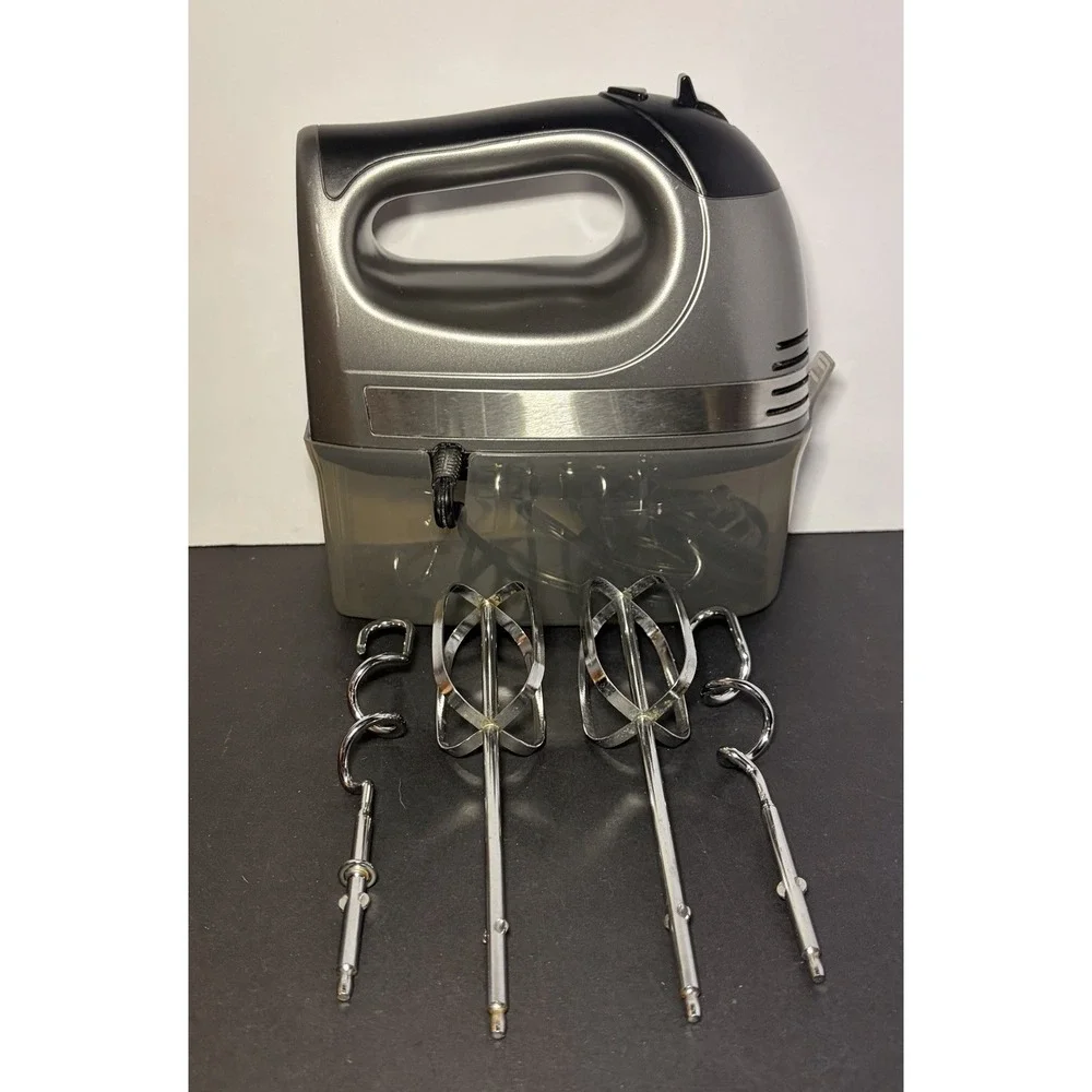 Mueller Electric Hand Mixer, 5 Speed 250W Turbo with Snap-on Storage Case